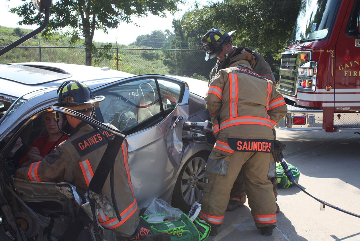 A full-scale interactive exercise is a coordination of multiple agencies that work together to practice resolving possible incidents safely and efficiently.